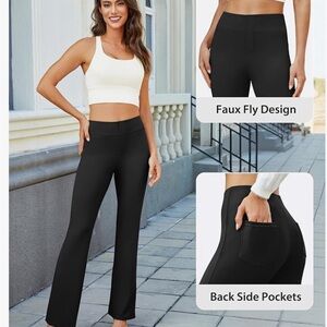 Elegant black Boot Cut Pants